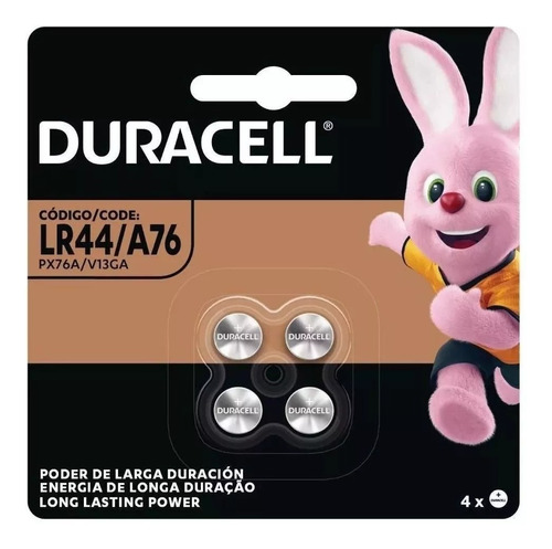 12 - Baterias / Pilhas   Lr44 / A76 Duracell Alcalina Moeda 