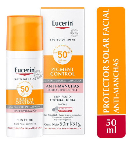 Eucerin Protector Solar Facial Pigment Control Fps 50+ 50ml