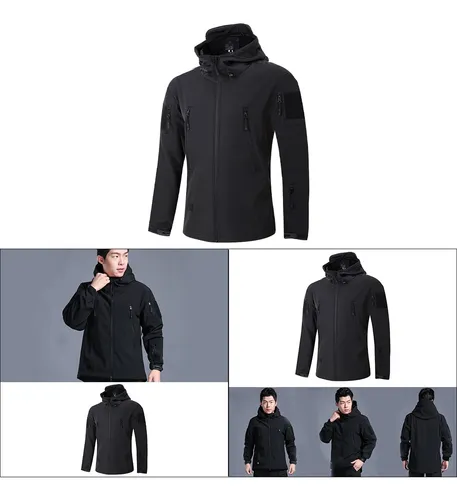 Chaqueta De Senderismo Softshell Para Hombre Con Cremallera