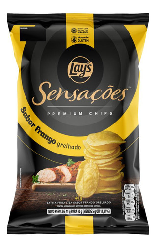 Batata Frita Frango Grelhado Lay's Sensações Premium 40g