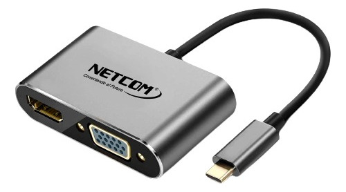 Adaptador Usb 3.1 Tipo C A Vga Y Hdmi Netcom