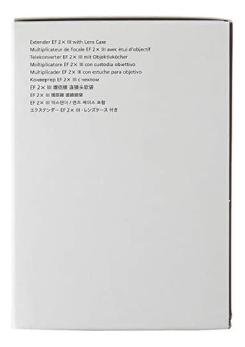 Extensor De Teleobjetivo Canon Ef 2.0x Iii Para Lentes De