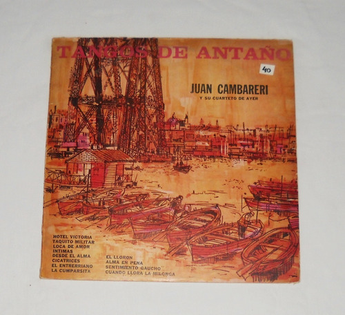 Juan Cambareri Y Su Cuarteto Tangos De Antaño Lp Vinilo