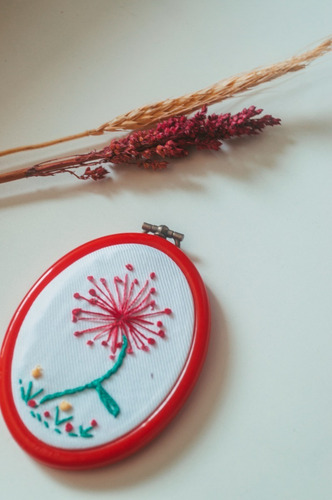 Imagem 3 de 7 de Panô Bordado A Mão | Estampa Quadro Flor