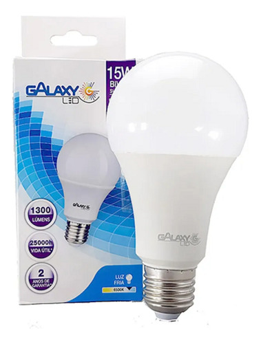 Lampada Led Bulbo 15w X 6500k A60 E27 Fria Galaxy