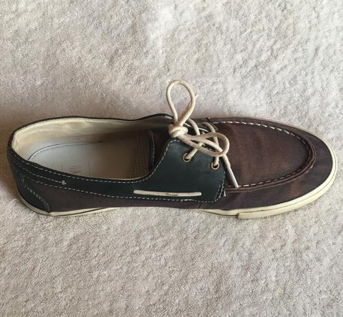 Sapatenis Gap Azul Couro E Lona Masculino 44 Usado