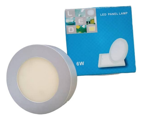 Lampara Led 6w Sobreponer Redonda Silver 6500k. Lam-s08