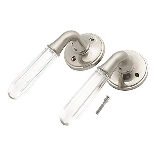 Glass Door Lever With Satin Nickel Finish,pack Of 6,pri...