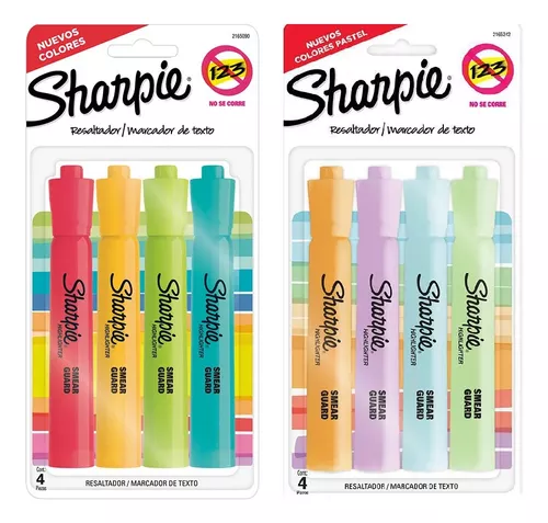 Resaltadores Sharpie Tank X 8 Colores Fluo Y Pastel
