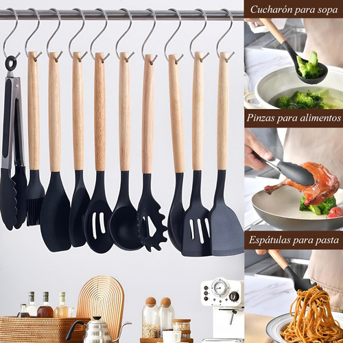 Set Utensilios De Cocina Antiadherente Resistente Al Calor