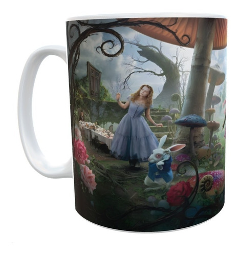 Taza Cerámica  Alicia En Pais De Las Maravillas Sublimada