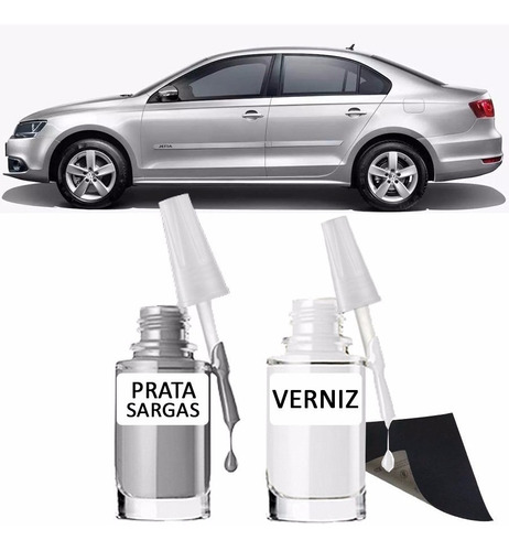 Tinta Tira Risco Automotivo Volkswagen Jetta Prata Sargas