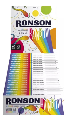 Papelillo De Fumar Ronson Rainbow Tamaño 1 1/4