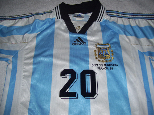 Seleccion Argentina Adidas Copa Del Mundo 1998 #20 Gallardo (Usado)