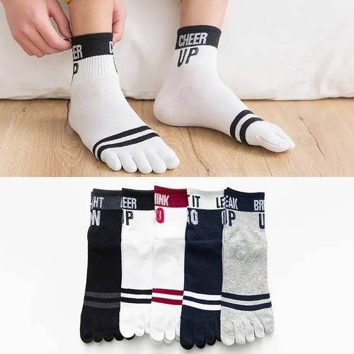 Imagen 2 de 5 de 5 Pares De Calcetines Hombres Deportes Cinco Dedos De Pie