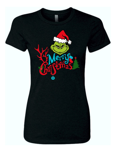 Camiseta Grinch Navidad Femenina Serie Black Dama