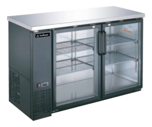 Refrigerador Contrabarra Icehaus 2p Cristal 0°c A 5°c 15pies Color Gris