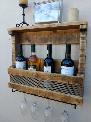 Botellero Rustico De Pared .