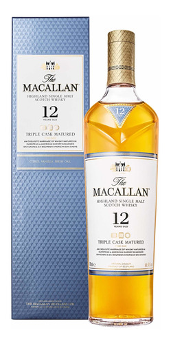 Imagen 1 de 2 de Whisky Macallan 12 Años Triple Cask 700ml
