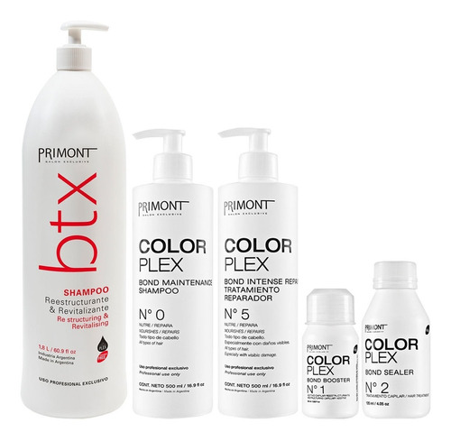 Blindaje Capilar Color Plex  + Shampoo Btx X1,8l - Primont