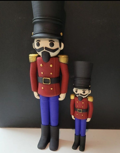 Imagen 2 de 2 de Cascanueces Material Ecologico 3d 30cm Navidad