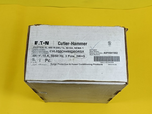 Cutler-hammer Cvl080ch480dbdrsx Supresor De Sobretensiones  