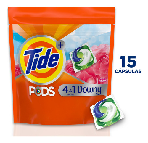 Detergente En Cápsulas Tide Pods 4 En 1 Downy 15 Unidades