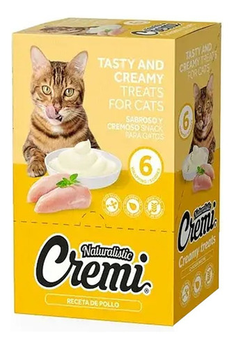 Snack Para Gatos Cremi Pollo 60gr Pack X6 Und