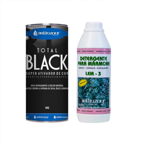 Kit Detergente Lem 3 1l + Total Black 1kg - Bellinzoni