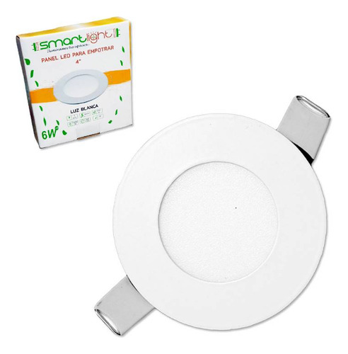 Panel Led Redondo Empotrar 6w 6500k  Smartlight