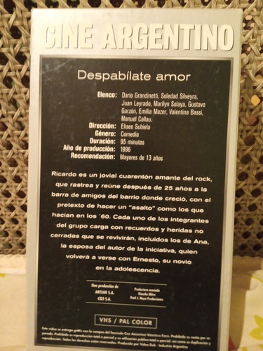 Despabílate Amor (1996) Eliseo Subiela-vhs (Usado)