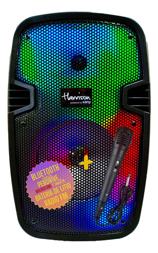 Parlante Portátil Bluetooth Karaoke Con Micrófono A Batería 