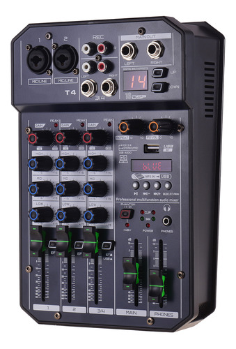 Mesa De Mezclas T4 De 4 Canales, Portátil, Dsp Integrada, 16