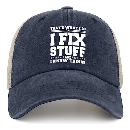 I Fix Stuff And I Know Things Trucker Hat Mujer Gorra De Mal