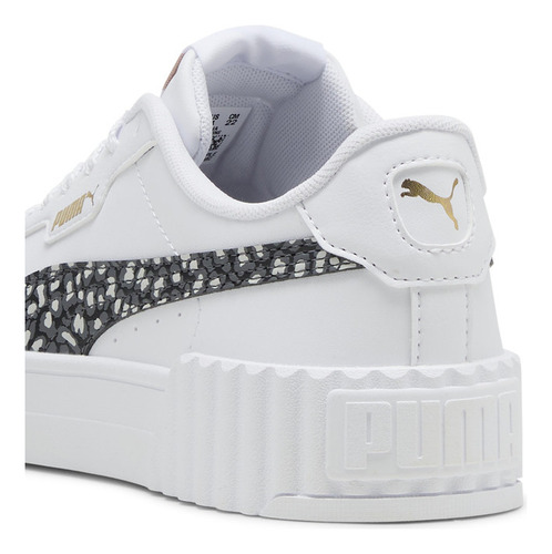 Zapatilla Puma Carina 3.0 Animal Jr Blanco Joven