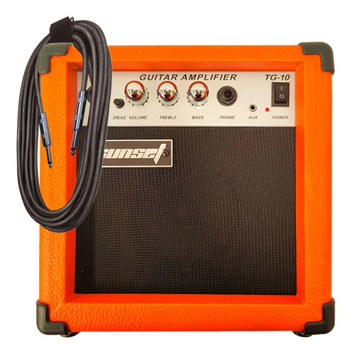 Amplificador Sunset Guitarra Eléctrica 10watts + Cable Plug