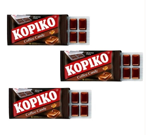 3 Blisters Dulce Kopiko De Café ( 8 Piezas C/u )