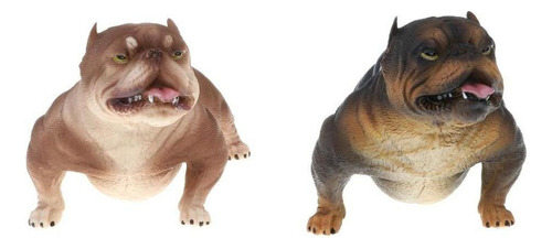 A 2 Figuritas De Animales Con Diseño De American Bully