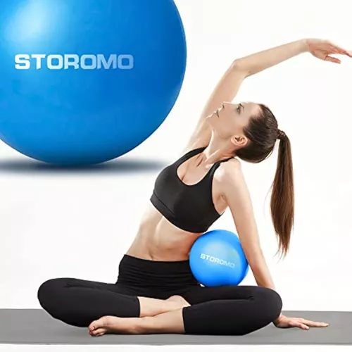 Mini pelota de ejercicio para Pilates, pelota dobladora pequeña de 9  pulgadas que se utiliza para la estabilidad entre las rodillas para barra,  yoga, equilibrio, entrenamiento central, estiramiento, fisioterapia y  entrenamientos. Viene