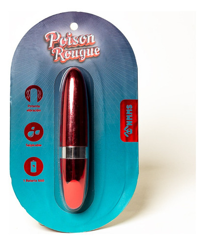 Vibrador labial feminino Poison Rouge Nmms Powerful Vibration Red