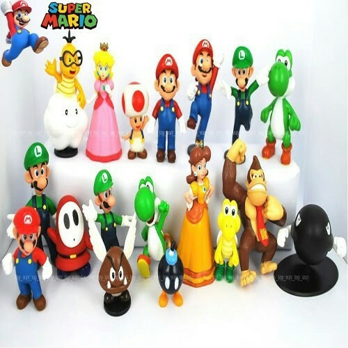 Colección 18 Figuras Mario Bros