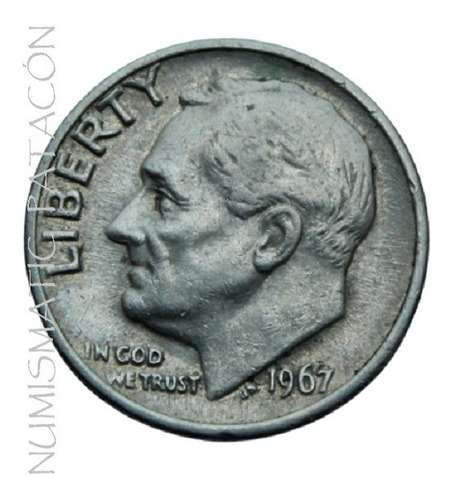 Moneda Usa One Dime 1967 - Km 195a