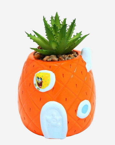 Bob Esponja Casa De Piña Adorno Mini Planta Artificial