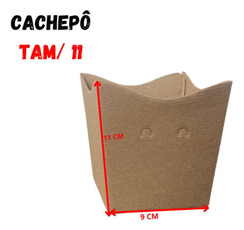 Cachepo 11 (juta) Vermelha Kit C/ 50 Unidades.