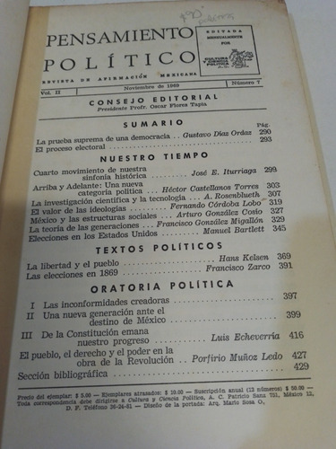 Pensamiento Político Revista De Afirmación - Gustavo Díaz (Usado)