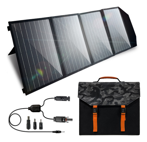 Panel Solar Plegable 100w 18v Cargador Portátil Emergencia C