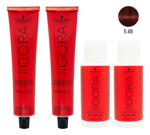 Schwarzkopf Igora Royal X2 Tintura Tono 5.88 + Oxidante 60gr