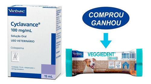 Cyclavance 100 Mg/ml Virbac Para Cães 15ml - Envio Imediato