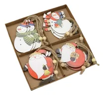 Comprar Kit 12 Enfeites De Natal Decoração Papai Noel Boneco Box Mdf