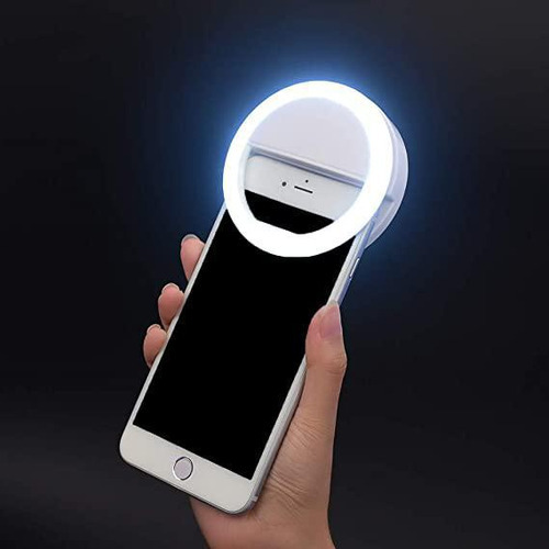 Anillo de luz con clip para selfies, flash celular universal